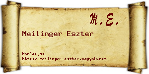 Meilinger Eszter névjegykártya